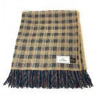 100% Recycled Wool Hebridean Blanket - Extra Large - Dark Grey & Beige